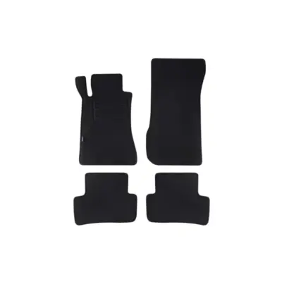 Tappetini Doppio Strato in Tessuto Rex Nero Set 4 Pezzi per Mercedes Classe C