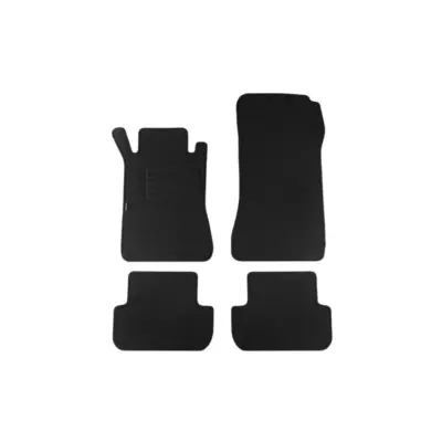 Tappetini Doppio Strato in Tessuto Rex Nero Set 4 Pezzi per Mercedes Clk C209