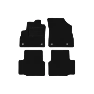 Tappetini Doppio Strato in Tessuto Rex Nero Set 4 Pezzi per Opel Astra K