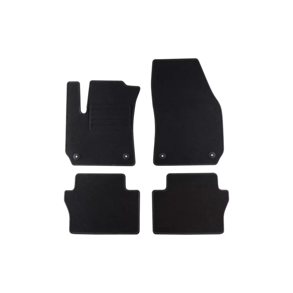 Tappetini Doppio Strato in Tessuto Rex Nero Set 4 Pezzi per Opel Zafira B
