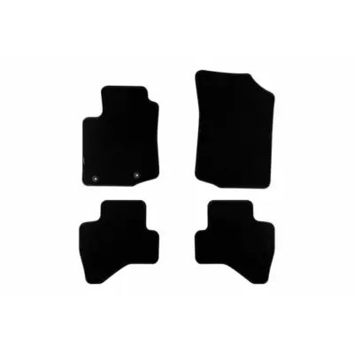 Tappetini Doppio Strato in Tessuto Rex Nero Set 4 Pezzi per Peugeot 108
