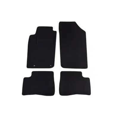 Tappetini Doppio Strato in Tessuto Rex Nero Set 4 Pezzi per Peugeot 206+