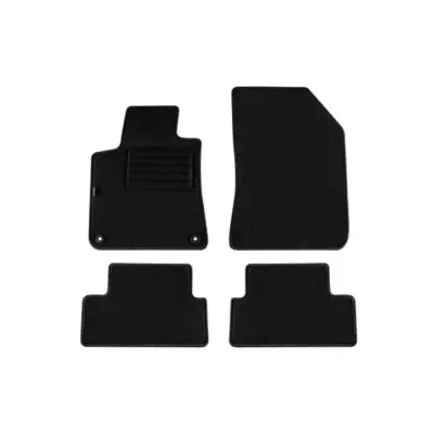 Tappetini Doppio Strato in Tessuto Rex Nero Set 4 Pezzi per Peugeot 308