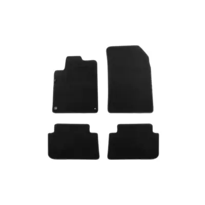 Tappetini Doppio Strato in Tessuto Rex Nero Set 4 Pezzi per Peugeot 407