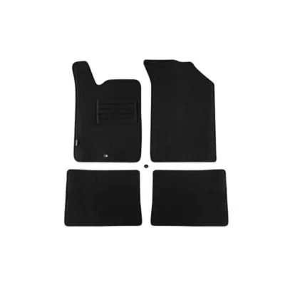 Tappetini Doppio Strato in Tessuto Rex Nero Set 4 Pezzi per Renault Clio