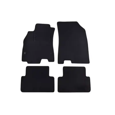 Tappetini Doppio Strato in Tessuto Rex Nero Set 4 Pezzi per Renault Fluence