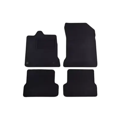 Tappetini Doppio Strato in Tessuto Rex Nero Set 4 Pezzi per Renault Laguna