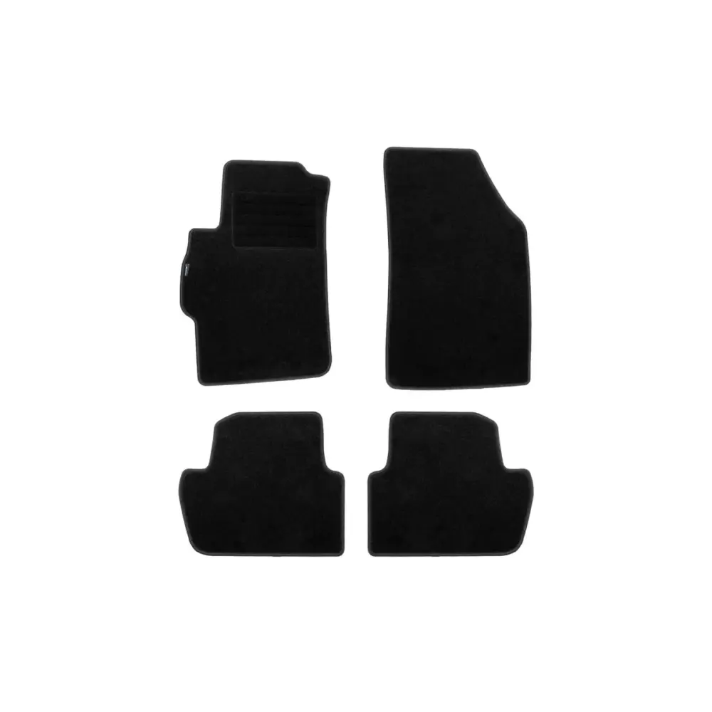 Tappetini Doppio Strato in Tessuto Rex Nero Set 4 Pezzi per Renault Megane