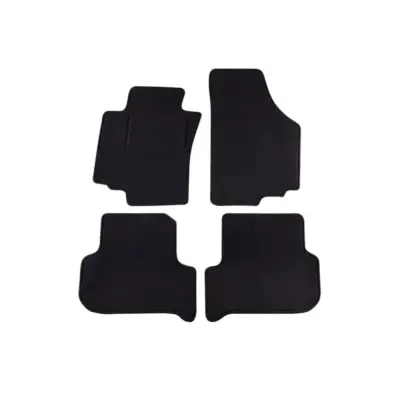 Tappetini Doppio Strato in Tessuto Rex Nero Set 4 Pezzi per Seat Leon 2005-2008