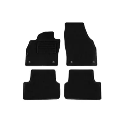 Tappetini Doppio Strato in Tessuto Rex Nero Set 4 Pezzi per Volkswagen Polo