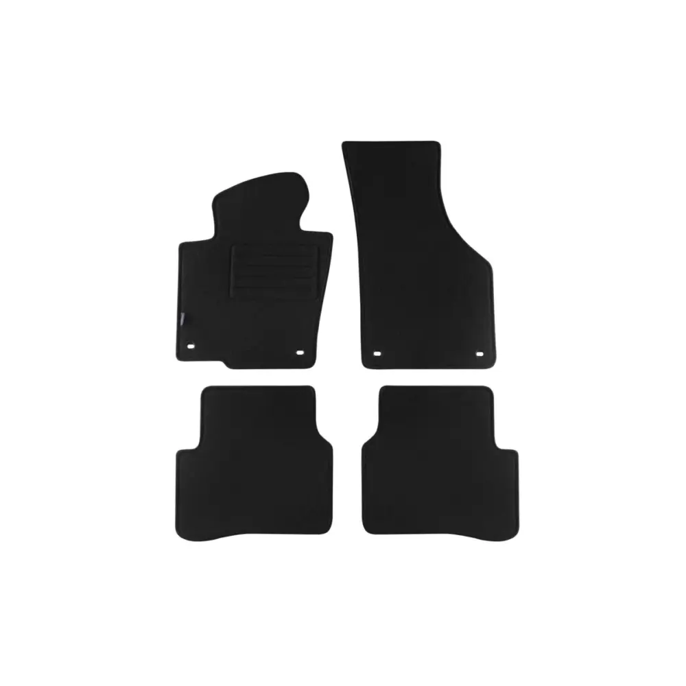 Tappetini Doppio Strato in Tessuto Rex Nero Set 4 Pezzi per Volkswagen Passat