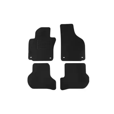 Tappetini Doppio Strato in Tessuto Rex Nero Set 4 Pezzi per VW Golf 2003-2008