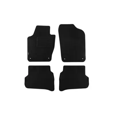 Tappetini Doppio Strato Neri Set 4 Pezzi per Volkswagen Polo 2009-2017