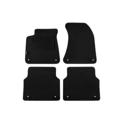 Tappetini Doppio Strato Nero Set 4 Pezzi per Audi A8 2010-2017 Breve Passo