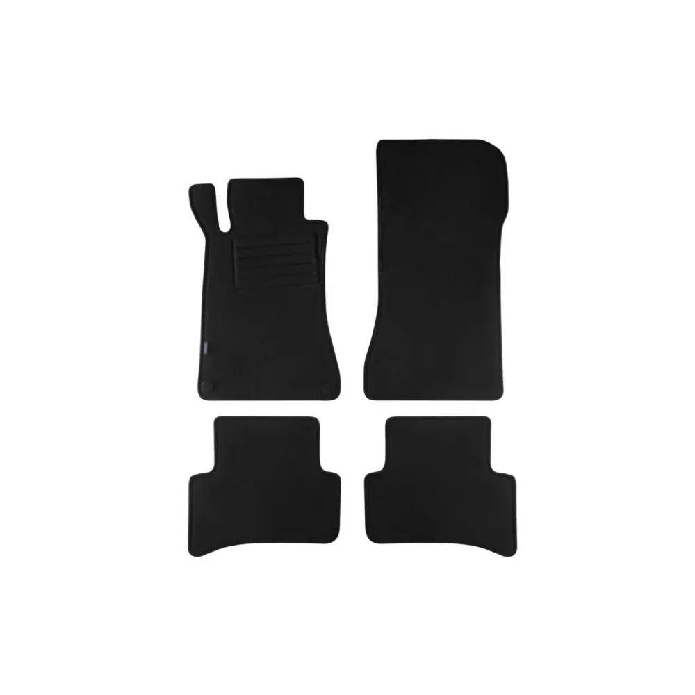 Tappetini Doppio Strato Nero Set 4 Pezzi per Mercedes Classe C W203 2002-2007