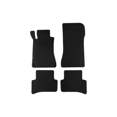 Tappetini Doppio Strato Nero Set 4 Pezzi per Mercedes Classe C W203 2000-2002