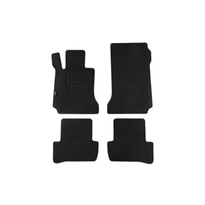 Tappetini Doppio Strato Nero Set 4 Pezzi per Mercedes Classe C W204 2007-2014