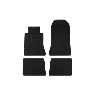 Tappetini Doppio Strato Nero Set 4 Pezzi per Mercedes Classe E W124 1984-1995