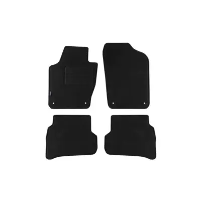 Tappetini Doppio Strato Nero Set 4 Pezzi per Seat Ibiza 2008-2017