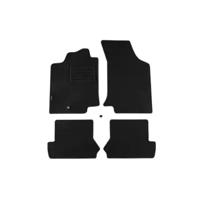 Tappetini Doppio Strato Nero Set 4 Pezzi per Volkswagen Golf Iii 1992-1997