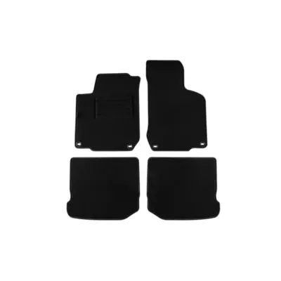 Tappetini Doppio Strato Rex Nero Set 4 Pezzi per Volkswagen Golf Iv 1998-2003