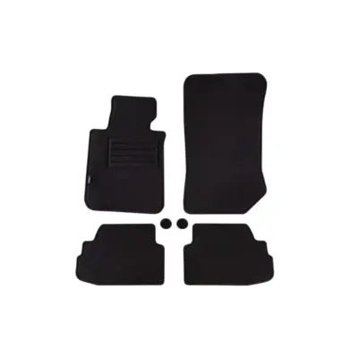Tappetini Doppio Strato Rex Tessuto Nero per BMW Serie 1 E81 2007-2014 3 Porte