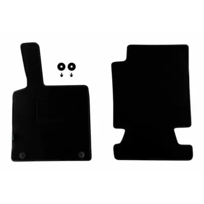 Tappetini Doppio Strato Tessuto Rex Nero Set 2 Pezzi per Smart Fortwo 2007-2014