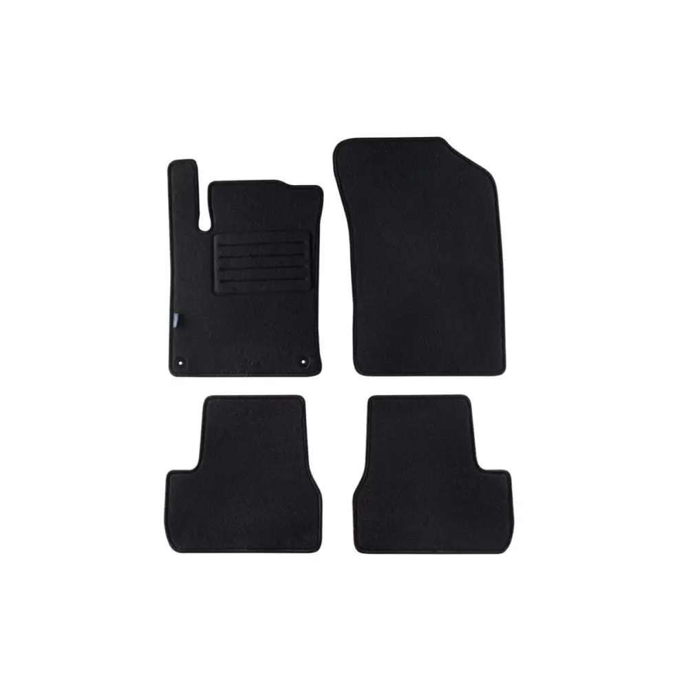Tappetini Doppio Strato Tessuto Rex Nero Set 4 Pezzi per Citroën C3 2009-2016