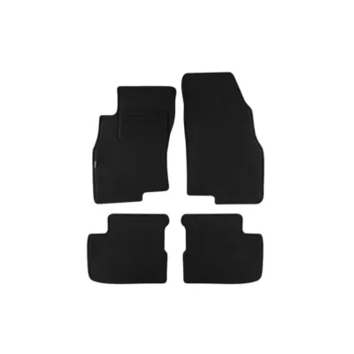 Tappetini Doppio Strato Tessuto Rex Nero Set 4 Pezzi per Fiat Grande Punto