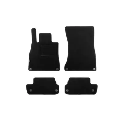 Tappetini Doppio Strato Tessuto Rex Nero Set 4 Pezzi per Mercedes Classe S C217