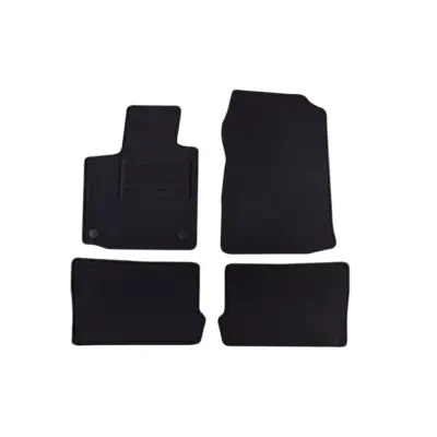 Tappetini Doppio Strato Tessuto Rex Nero Set 4 Pezzi per Renault Twingo
