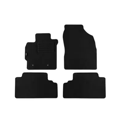 Tappetini Doppio Strato Tessuto Rex Nero Set 4 Pezzi per Toyota Auris 2007-2010