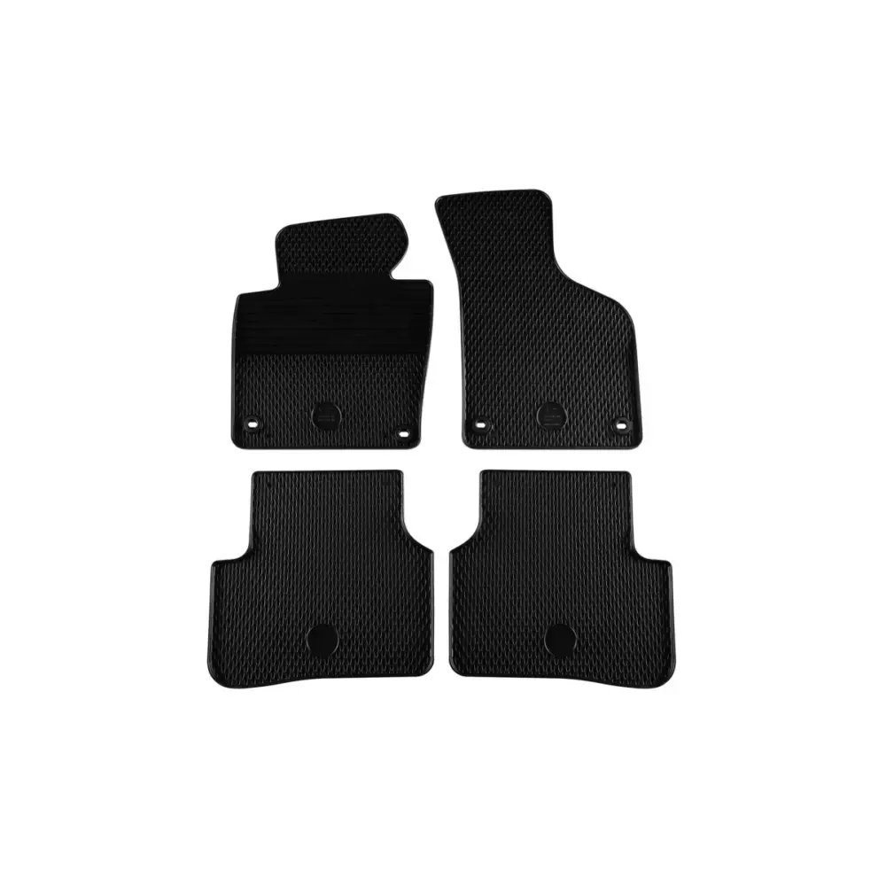 Tappetini Gomma 4 Pezzi con Clip Ovali per Volkswagen Passat B6 B7 2005-2014