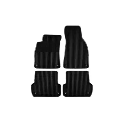 Tappetini Gomma 4 Pezzi Neri per Audi A4 2005-2008 Berlina Station Wagon Cabrio