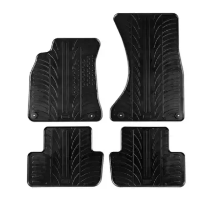 Tappetini Gomma 4 Pezzi Neri per Audi A4 B8 2007-2015