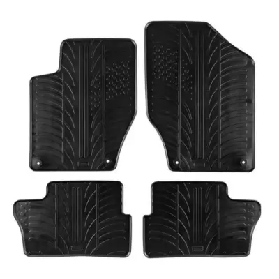 Tappetini Gomma 4 Pezzi Neri per Peugeot 308 2007-2013