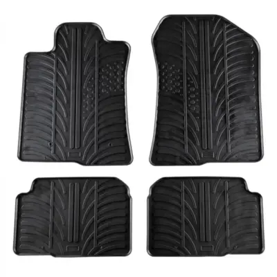 Tappetini Gomma 4 Pezzi Neri per Toyota Corolla Verso 2004-2009