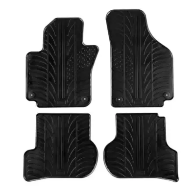 Tappetini Gomma 4 Pezzi Neri per VW Golf V Plus 2004-2013