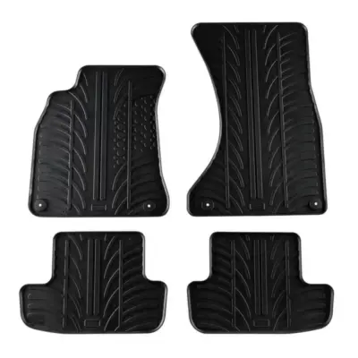 Tappetini Gomma 4 Pezzi Nero per Audi A4 B8 Coupé 2007-2016