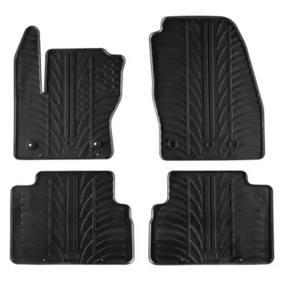 Tappetini Gomma 4 Pezzi Nero per Ford C-max 2010-2014 5 Porte