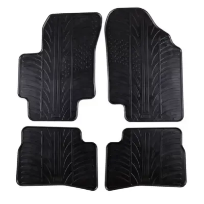 Tappetini Gomma 4 Pezzi Nero per Hyundai Accent 2005-2010 Kia Rio 2005-2010