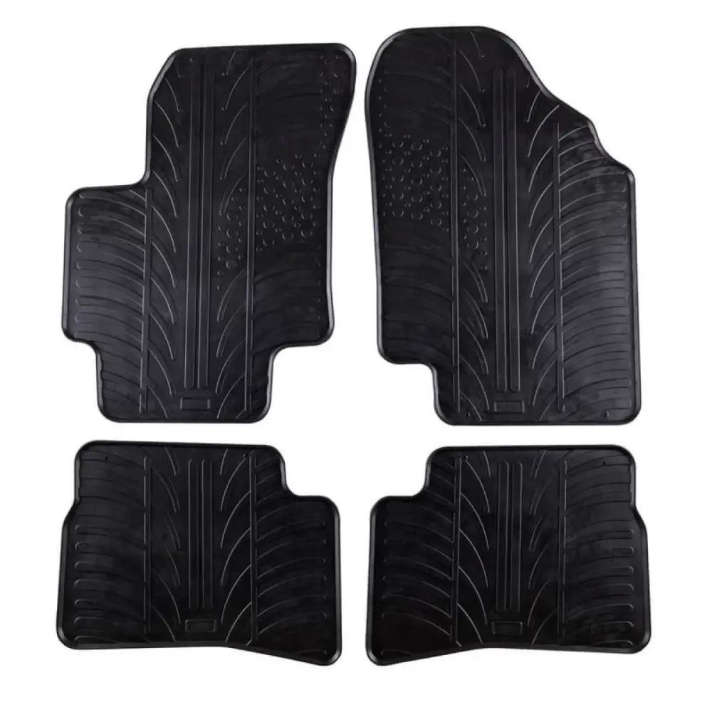 Tappetini Gomma 4 Pezzi Nero per Hyundai Accent 2005-2010 Kia Rio 2005-2010