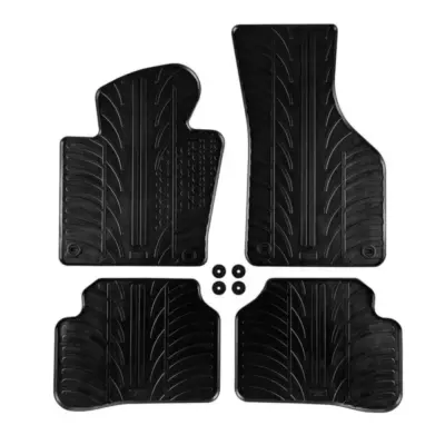 Tappetini Gomma 4 Pezzi Nero per Volkswagen Passat B6 3C 2005-2010