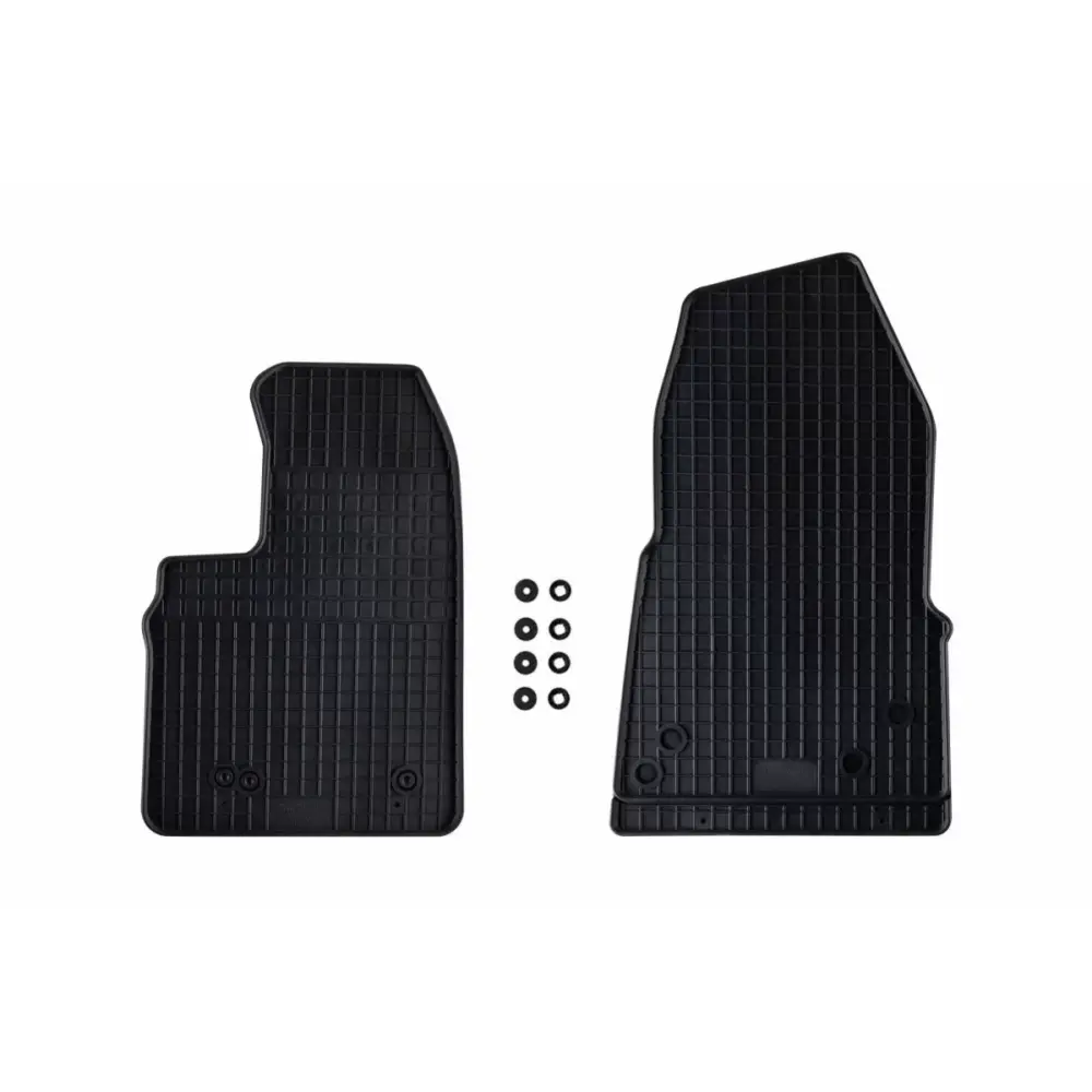 Tappetini Gomma Anteriori 2 Pezzi Neri per Ford Transit Custom Tourneo dal 2012
