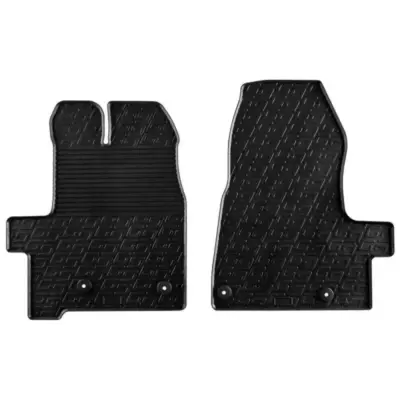 Tappetini Gomma Anteriori 2 Pezzi per Ford Tourneo Custom 2012- Nero