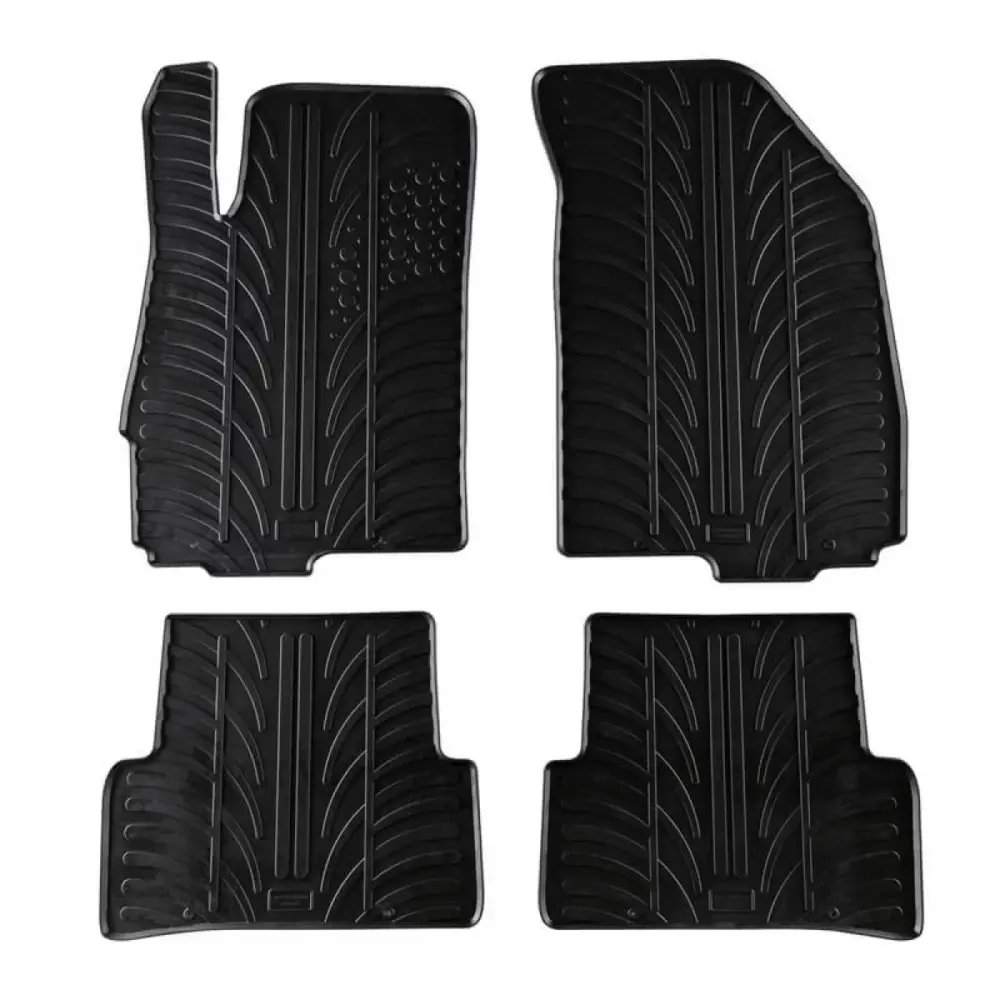 Tappetini Gomma Anteriori e Posteriori 4 Pezzi per Chevrolet Aveo 2011- Nero