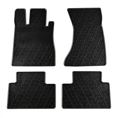 Tappetini Gomma Anteriori e Posteriori 4 Pezzi per Mercedes W220 1998-2005