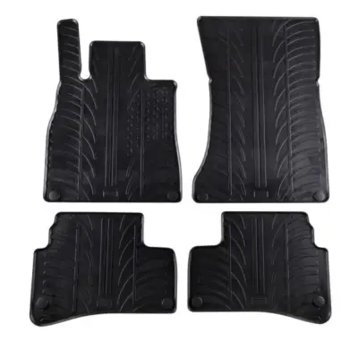 Tappetini Gomma Anteriori e Posteriori 4 Pezzi per Mercedes W222 2013- Nero