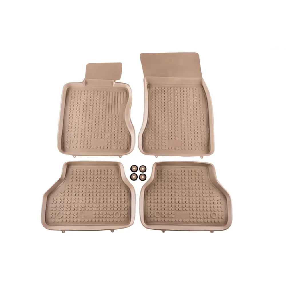 Tappetini Gomma Beige 4 Pezzi per BMW Serie 5 E60 E61 2003-2010