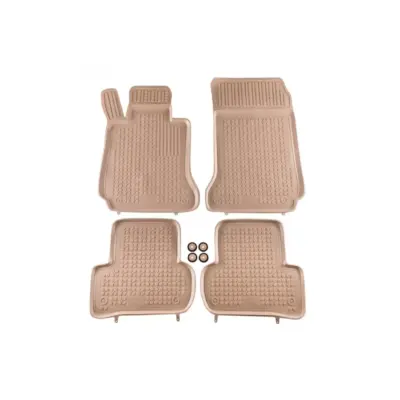 Tappetini Gomma Beige 4 Pezzi per Mercedes Classe C W204 2007-2011